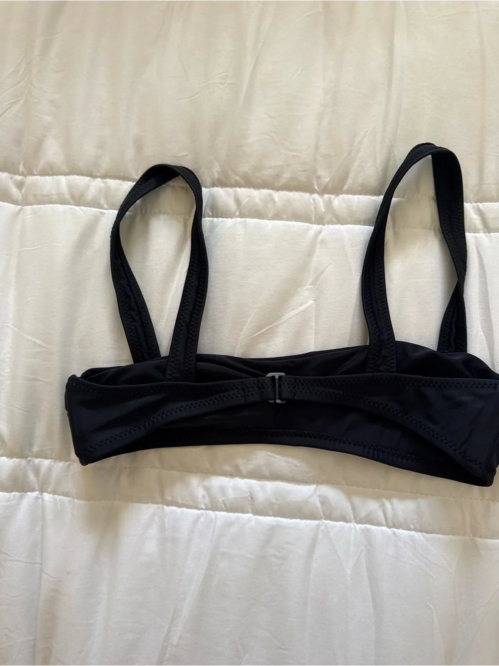 Galamaar black french style bikini top size S